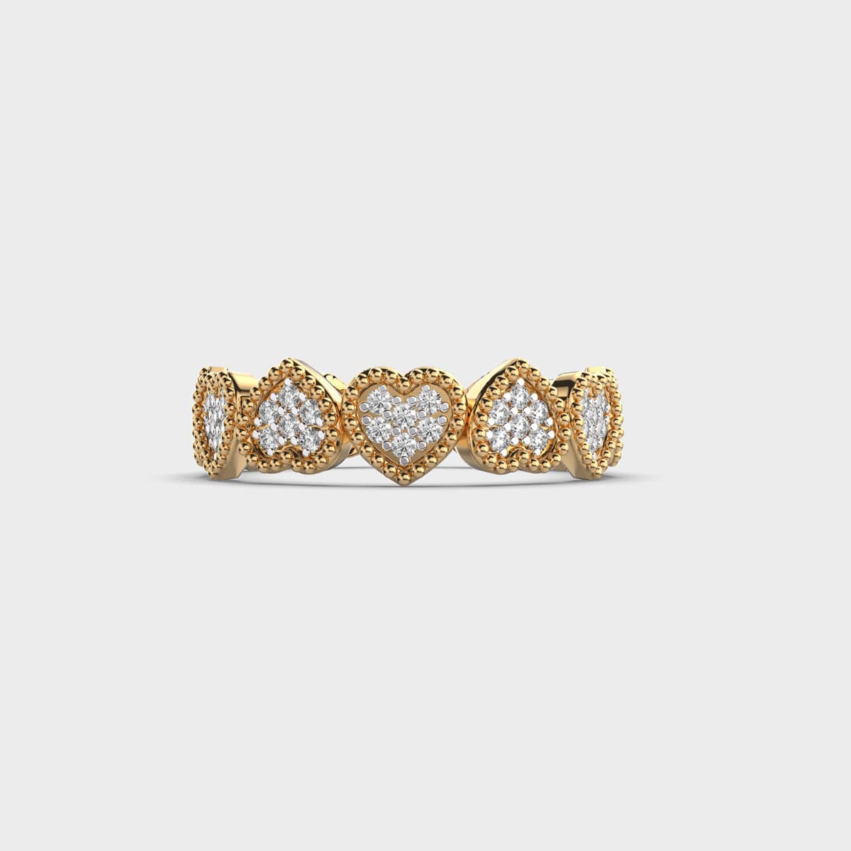 Cute Love Heart Diamond Ring