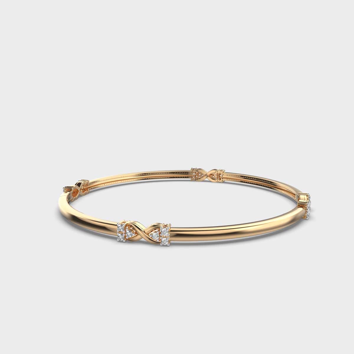 Love and Light Round Diamond Bangle