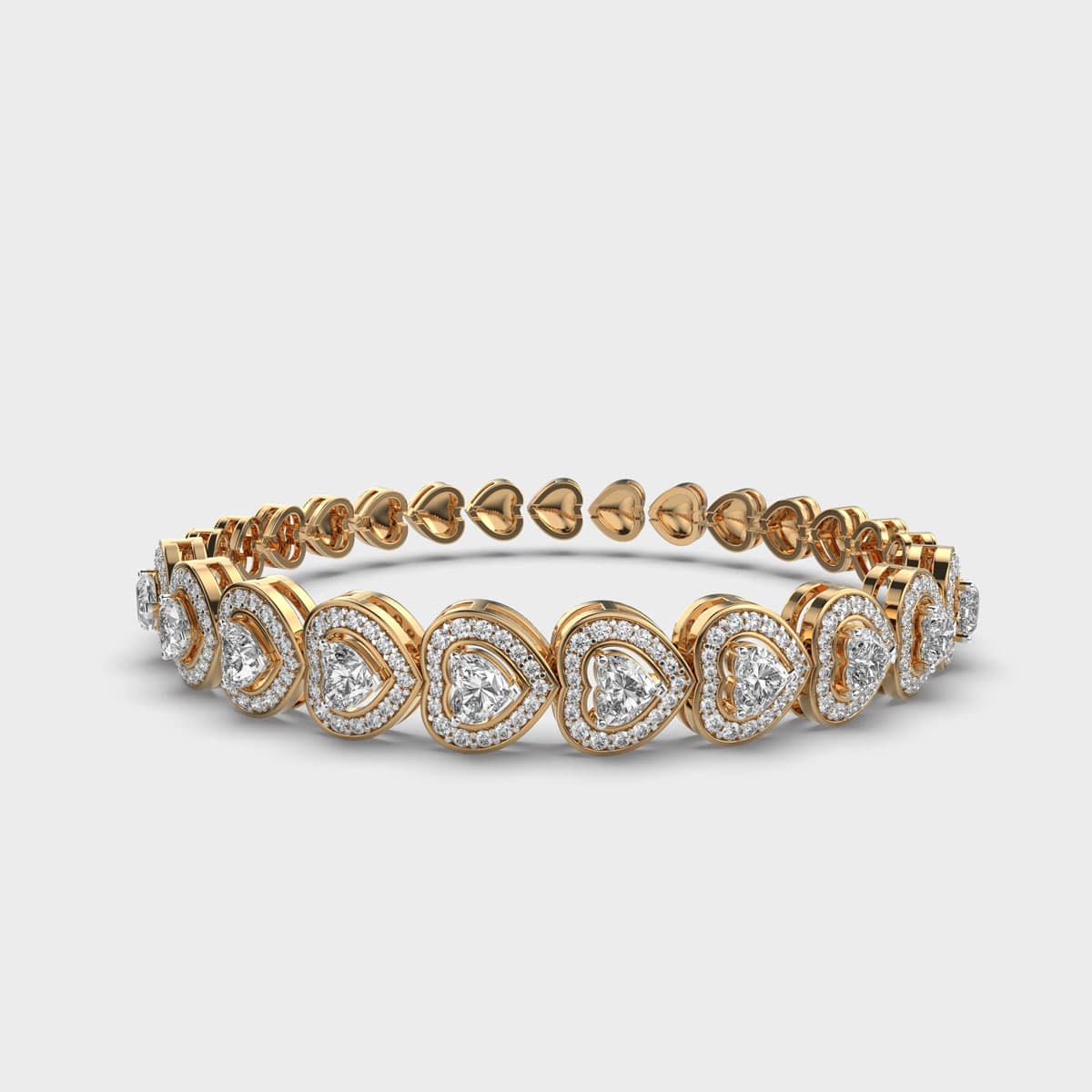 Hearts All The Way Diamond Bangle