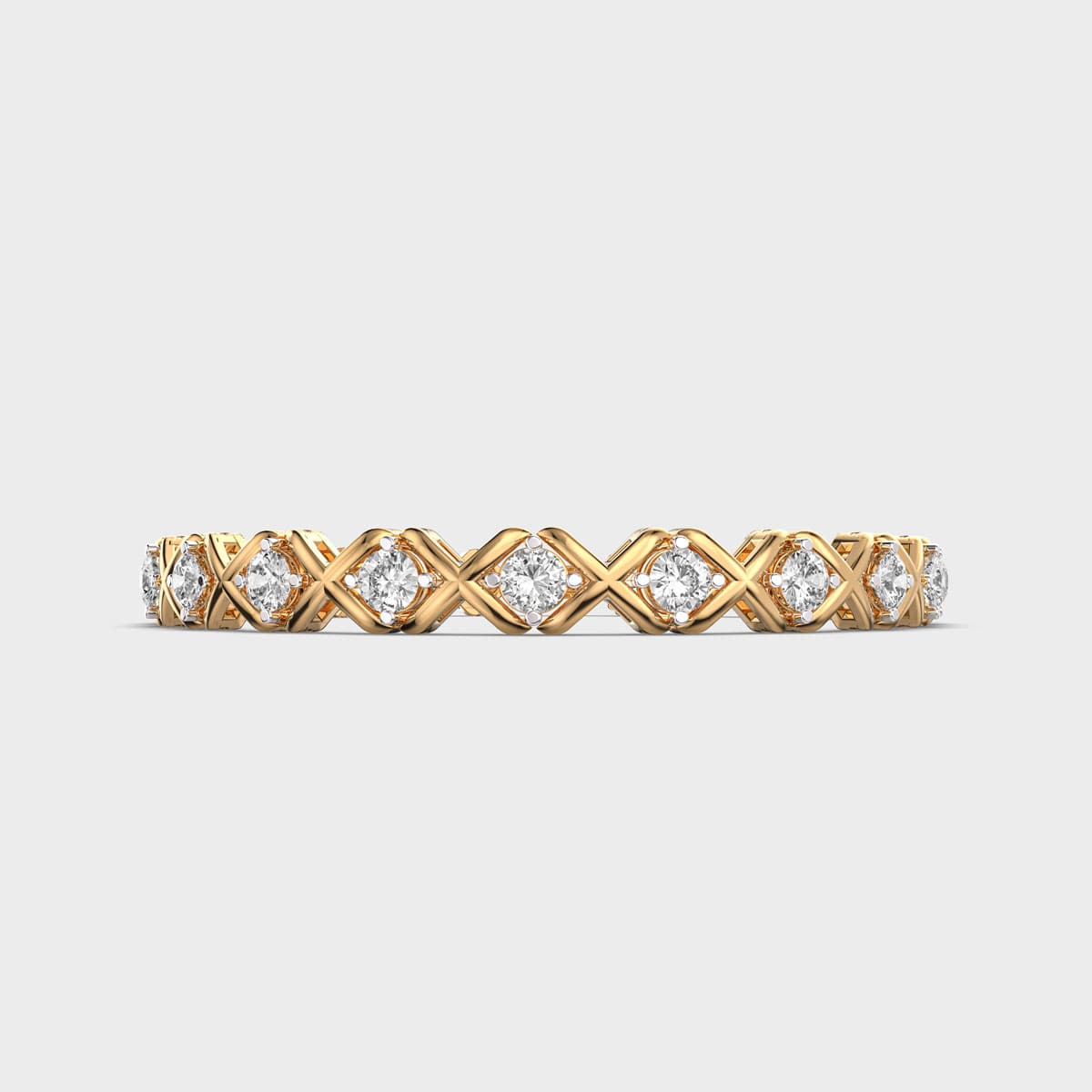 Cross And Nought Diamond Bracelet