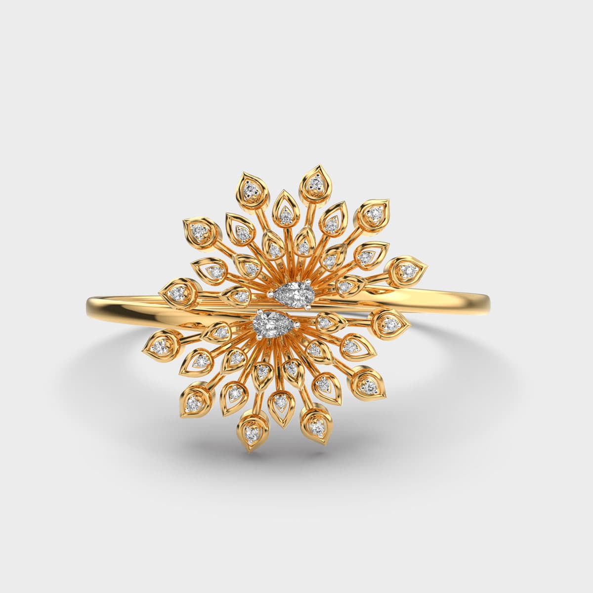 Vibrant Sunflower Diamond Accented Bracelet