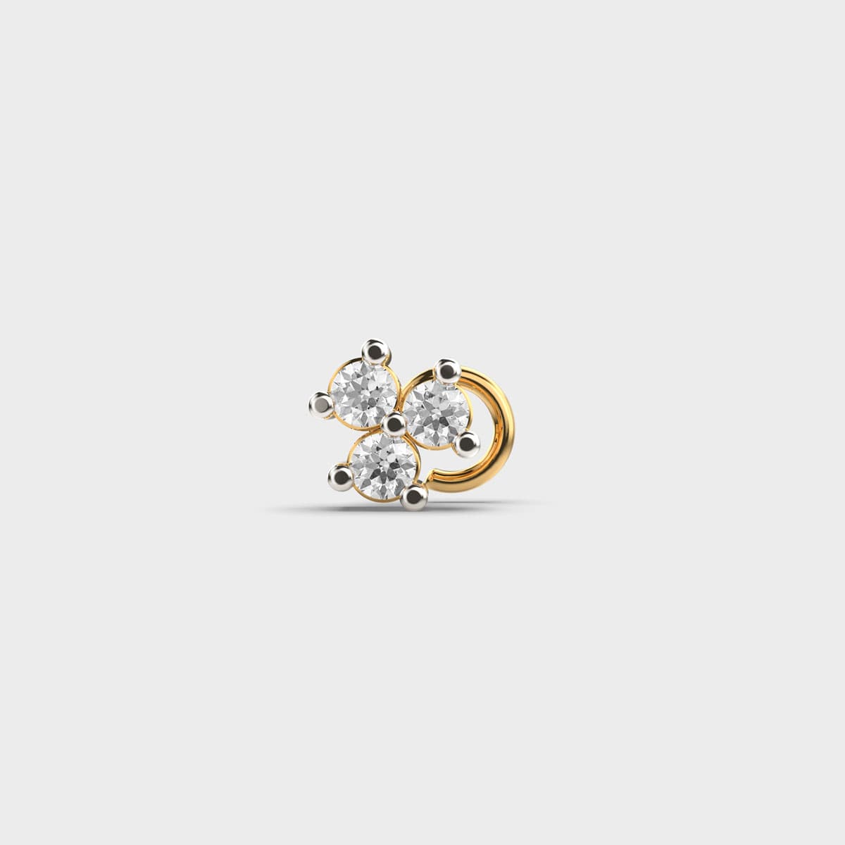 Three In Musketeers Diamond Nosepin