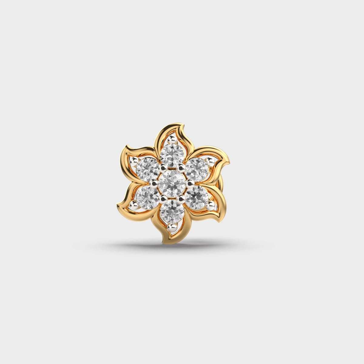 Twinkling Flower Diamond Nosepin