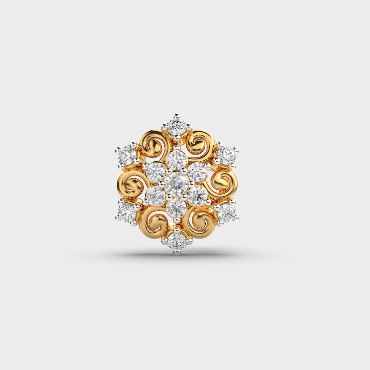 Radiant Queen’s Charm Sparkle Diamond Nosepin