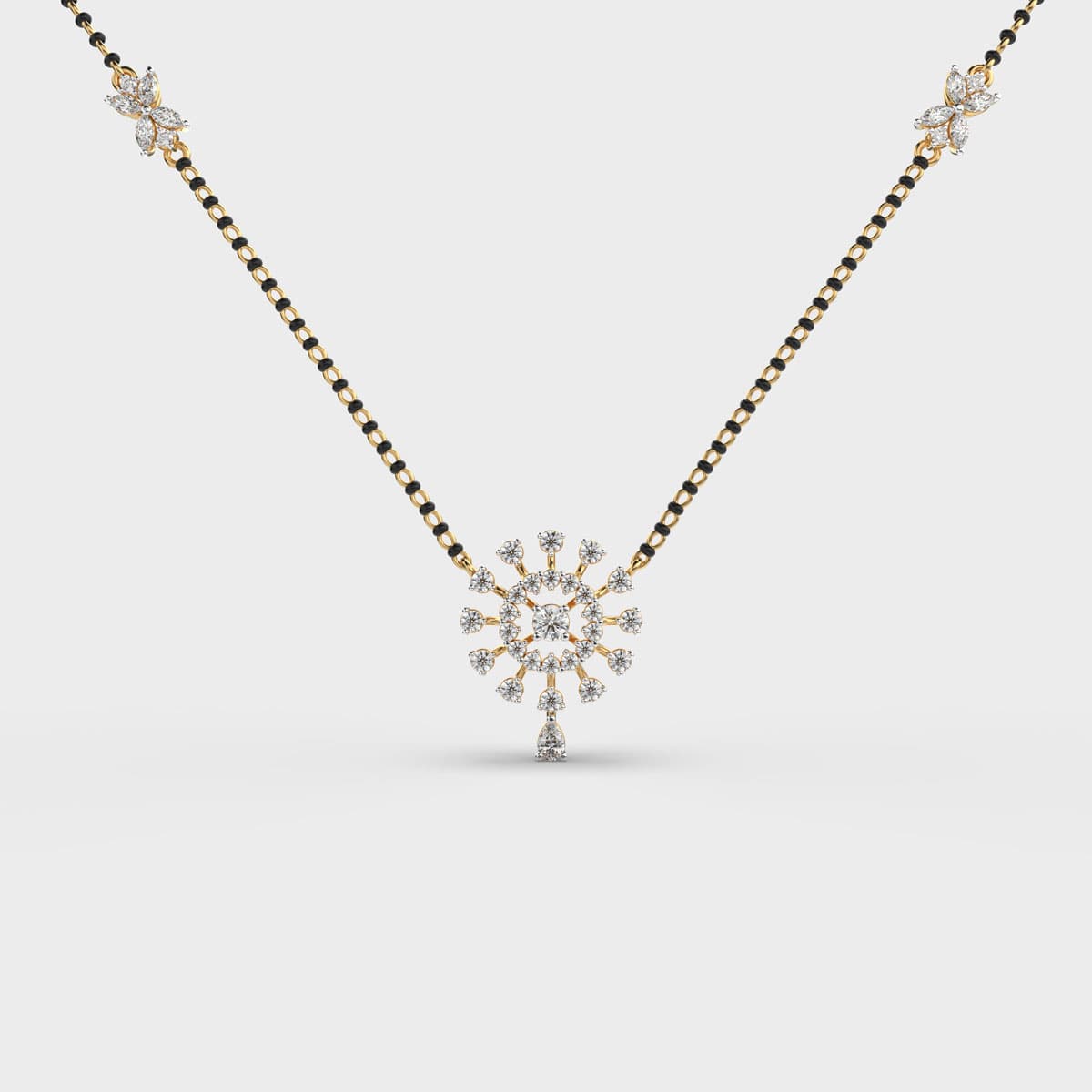 Infine Sunray Beaded Mangalsutra (With Chain)