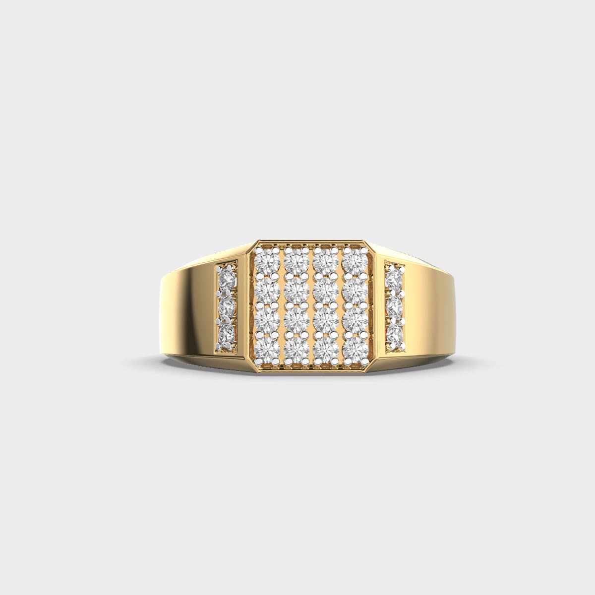 Bold Diamond Illusion Statement Ring