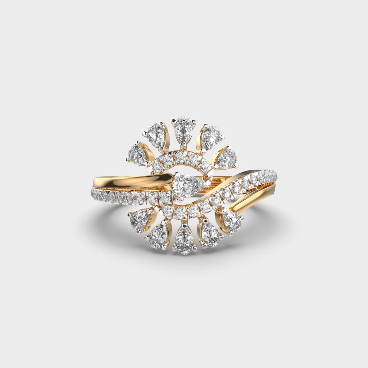 Sparkling Petals Blossom Diamond Ring