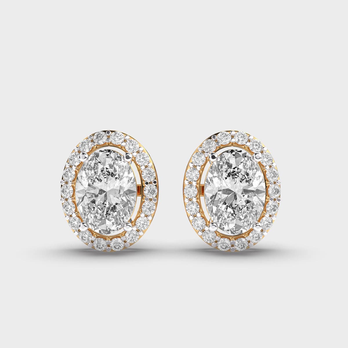Star Of Astreia Classic Oval Diamond Studs