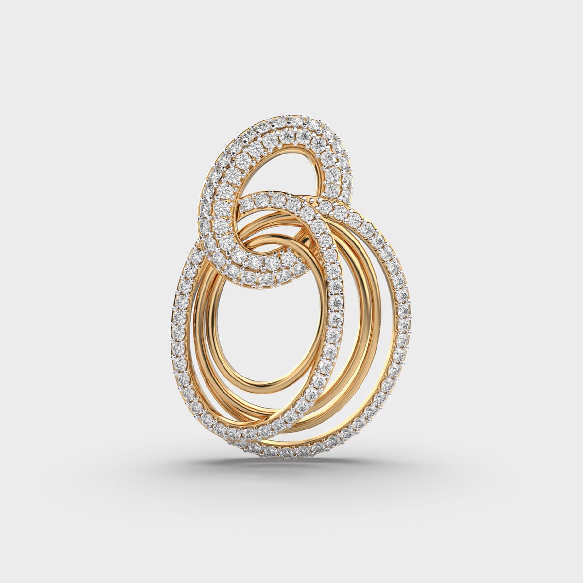 Whirling Beauty Diamond Pendant With Chain