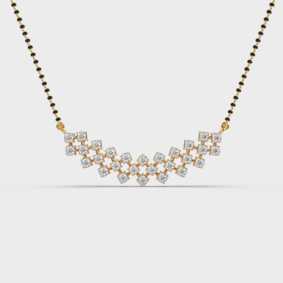 Crystal Halo Diamond Pendant (With Chain)