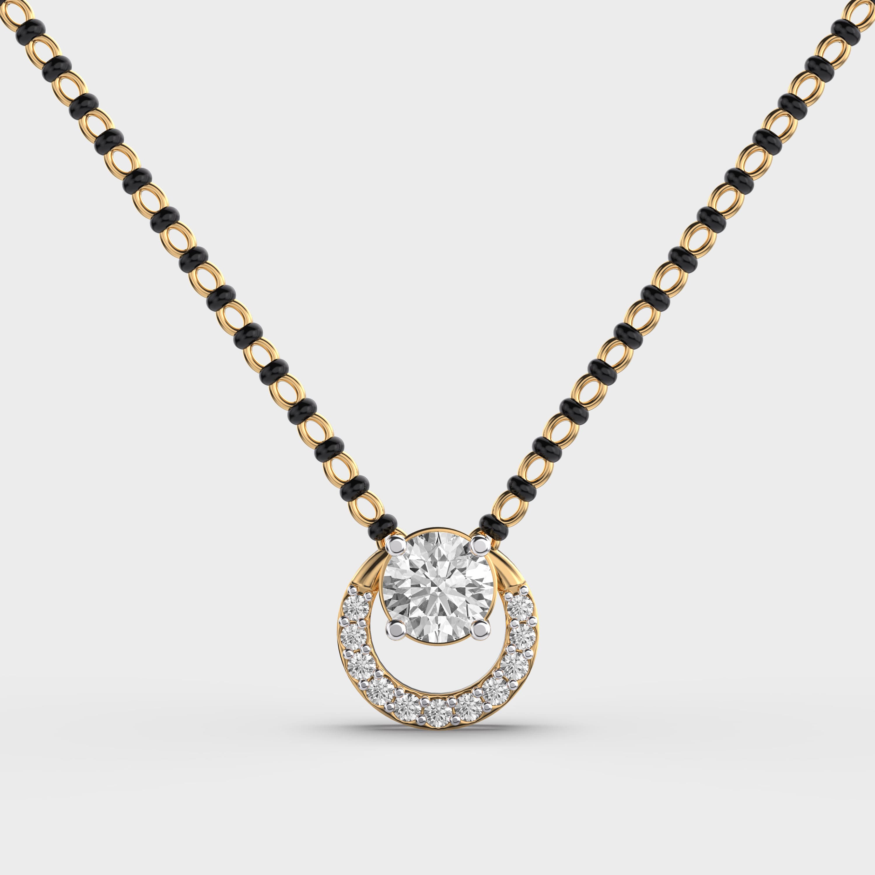 Elegant Diamond Mangalsutra Pendant