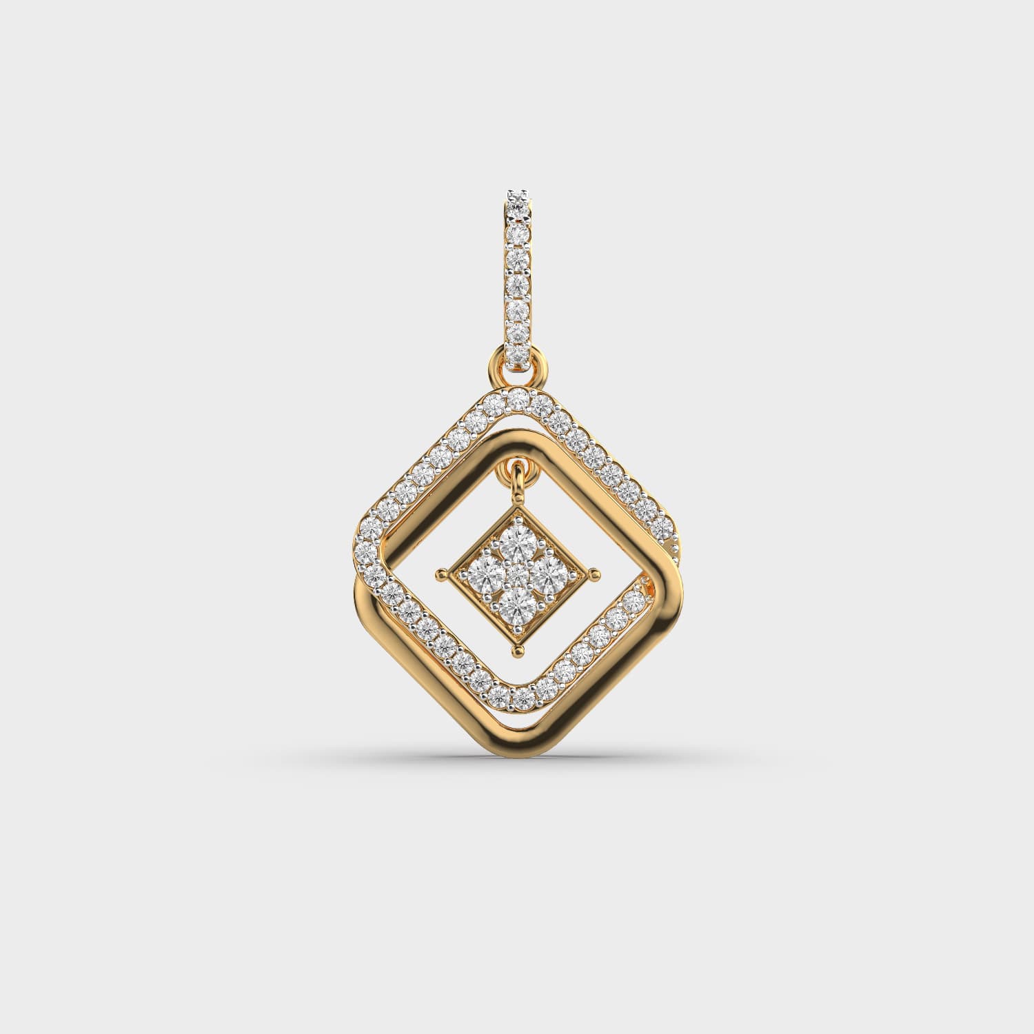 Geometric Diamond Pendant