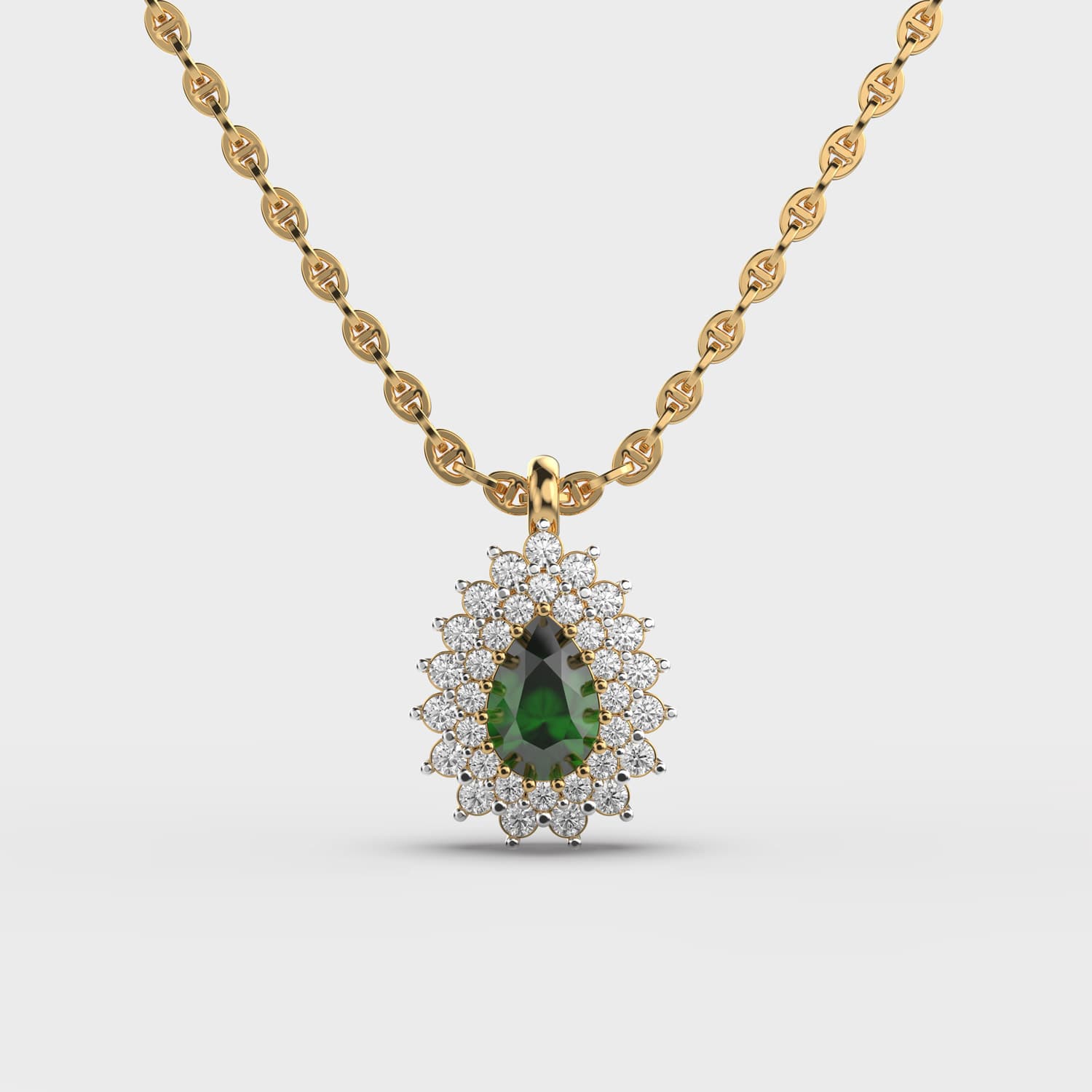Emerald Teardrop Pendant