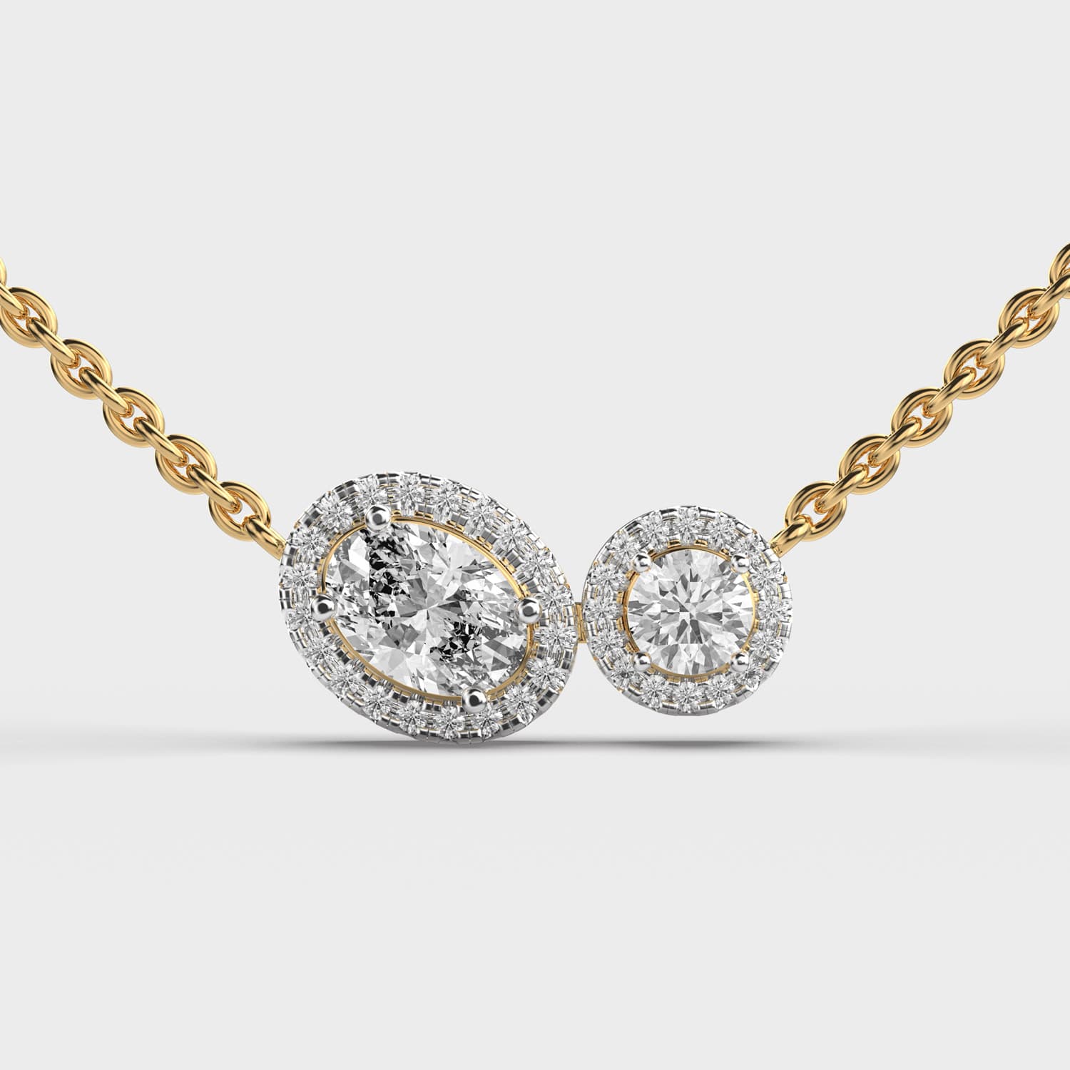 Stuck Together Diamond Pendant