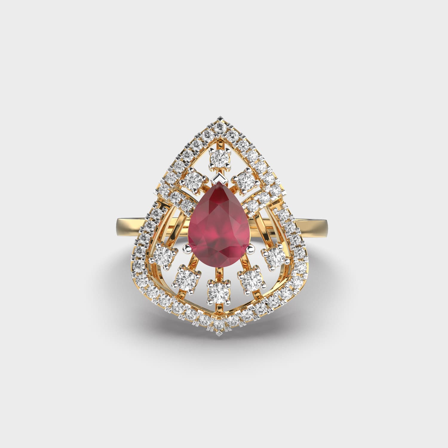 Edgy Embrace Diamond Ring