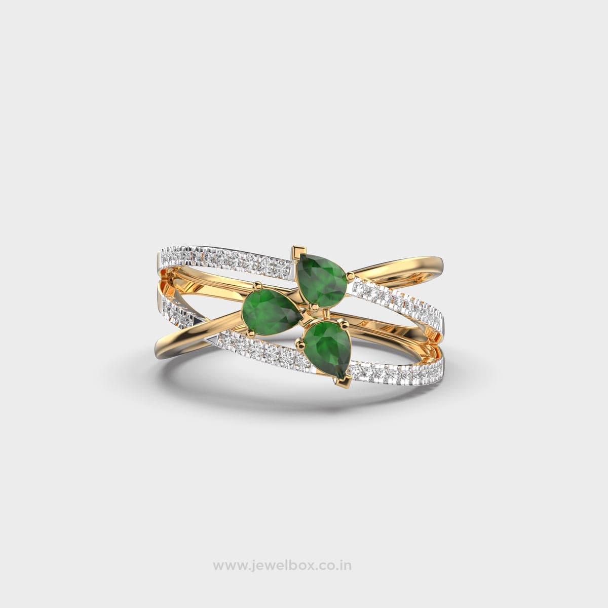 Enchanting Crossover Diamond Ring