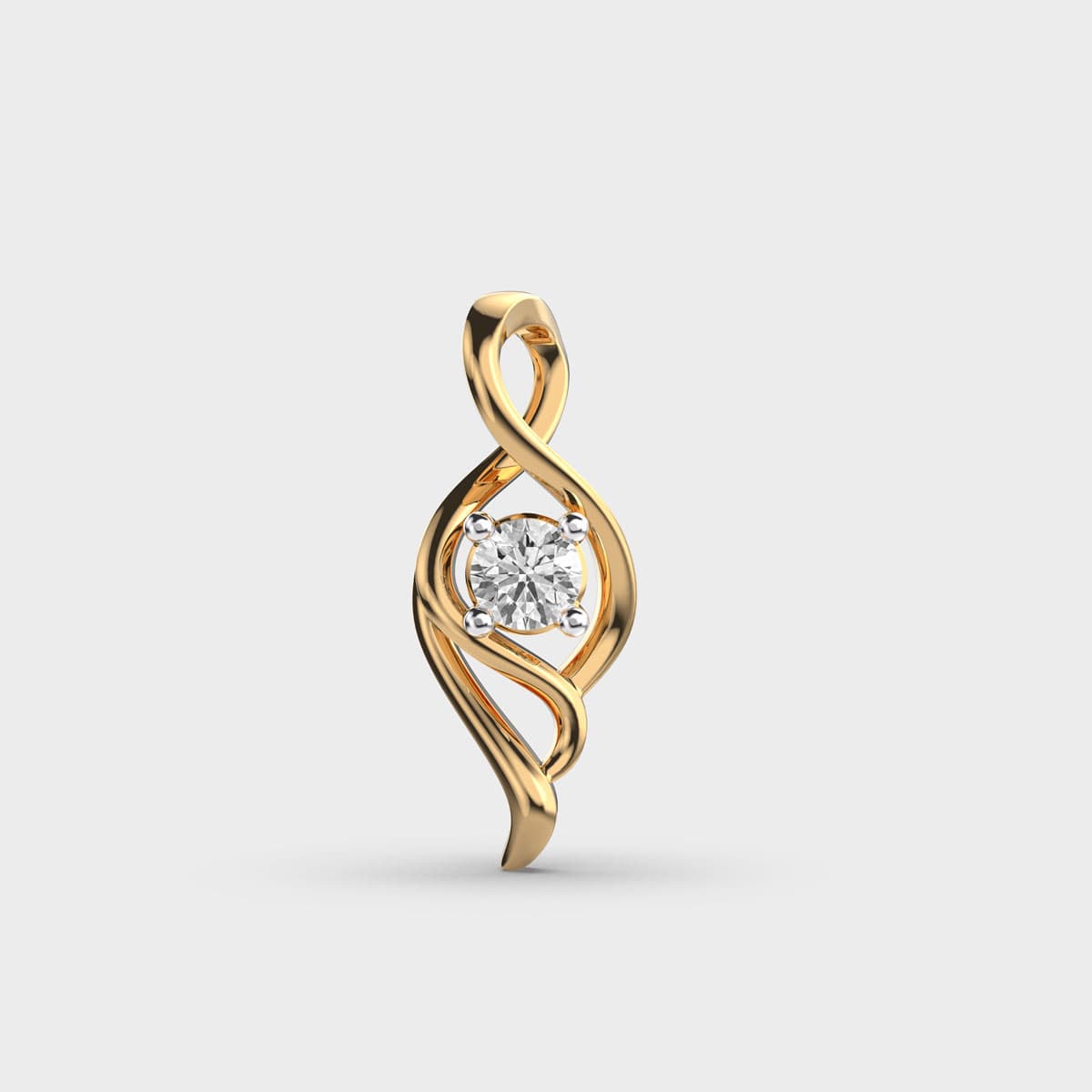 Elegant Swirl Diamond Pendant