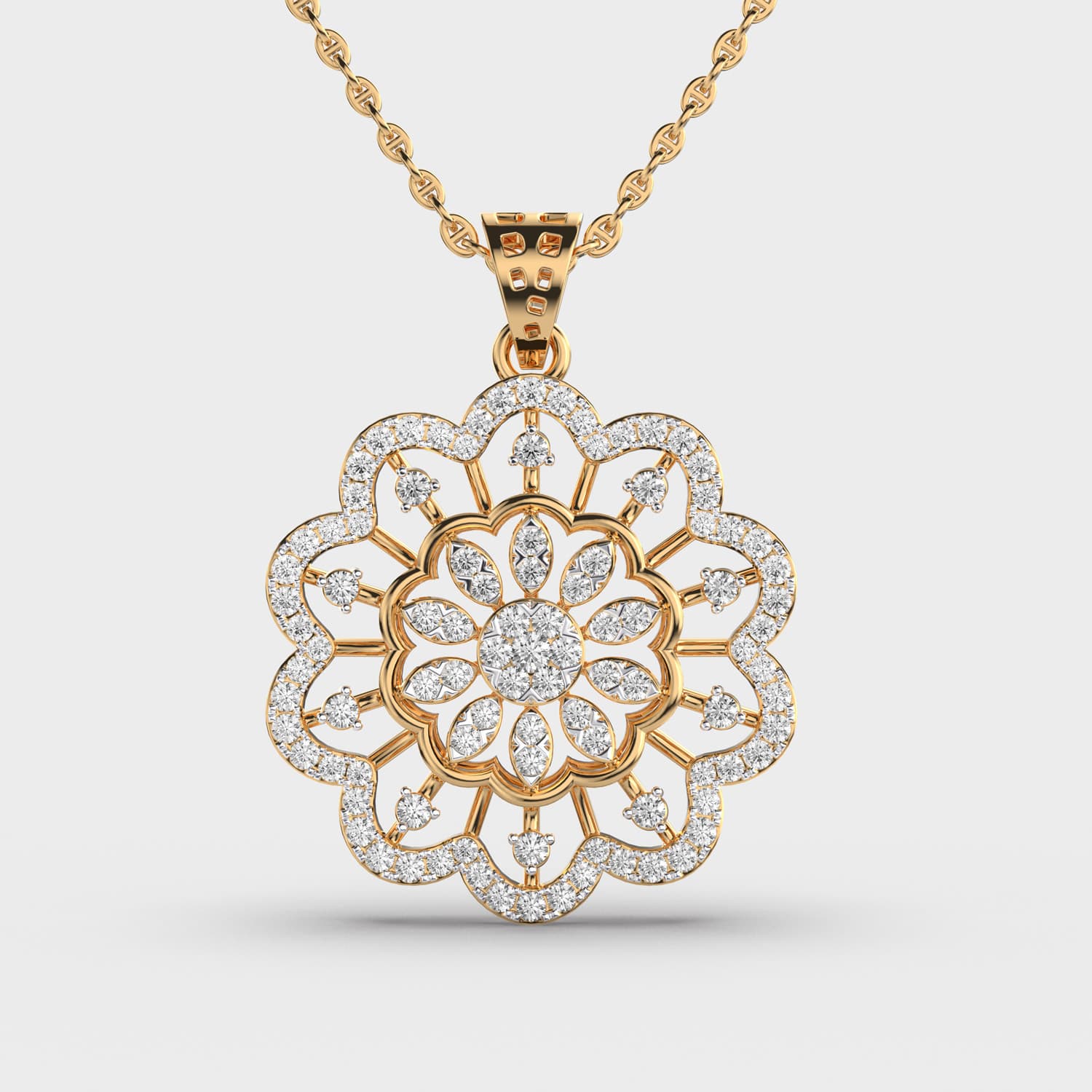 Floral Diamond Pendant
