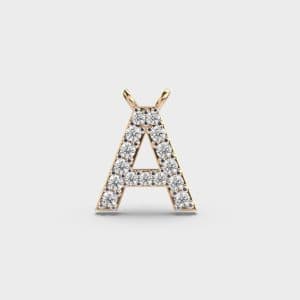 Adorable Initial 'A' Diamond Pendant (Without Chain)
