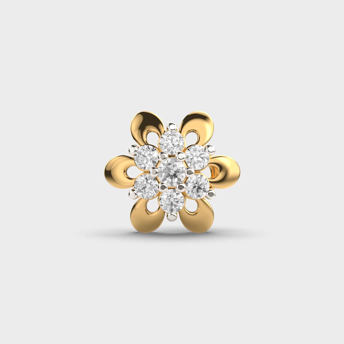 Perfected Petal Flower Diamond Nosepin