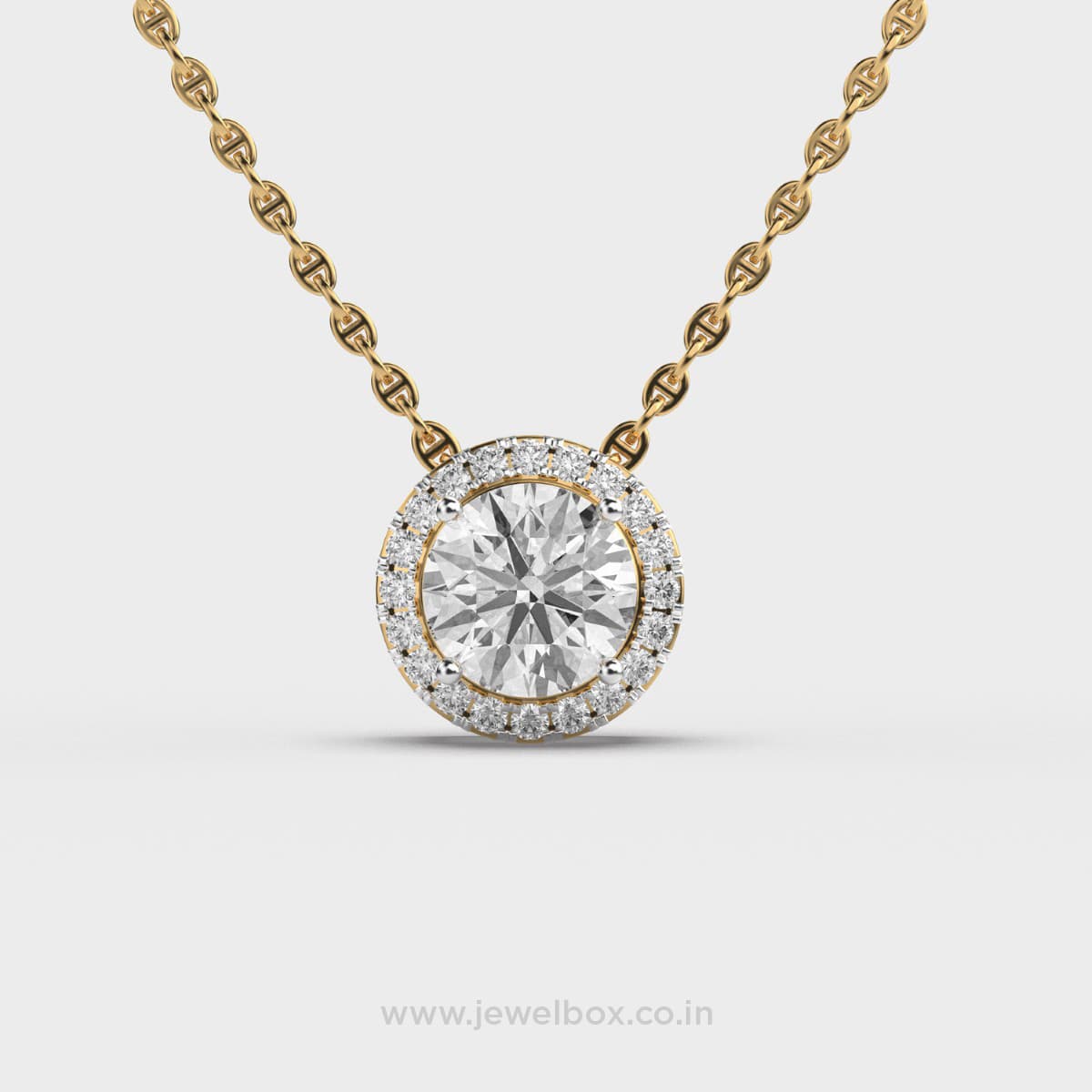 Elegant Diamond Halo Pendant