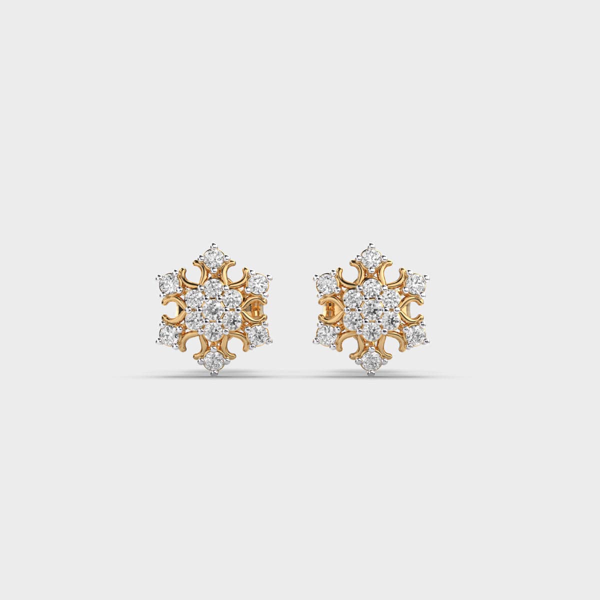 Majestic Motif Diamond Ear Studs