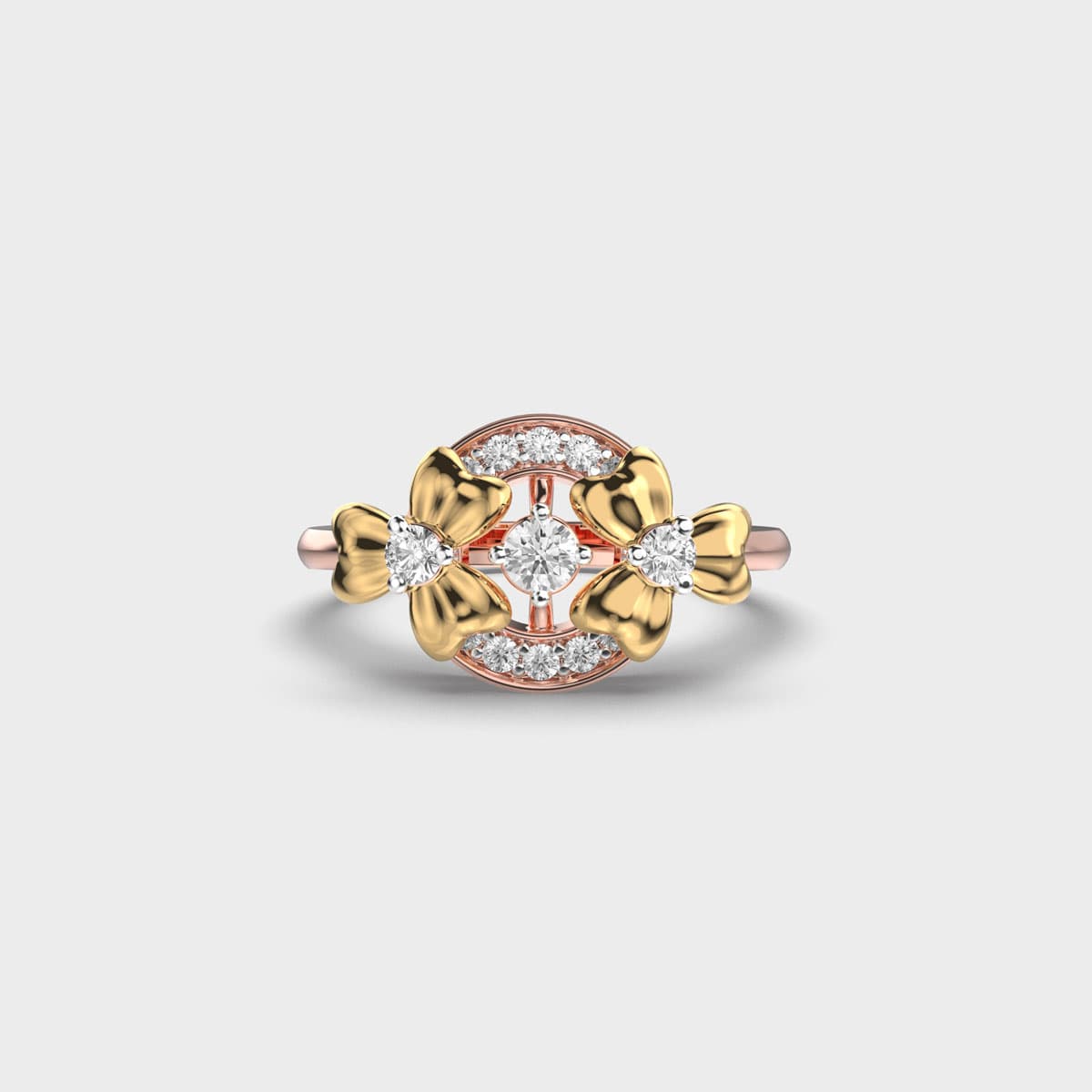 Dual Tone Flora Ring