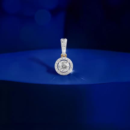 Elegant Halo Diamond Pendant