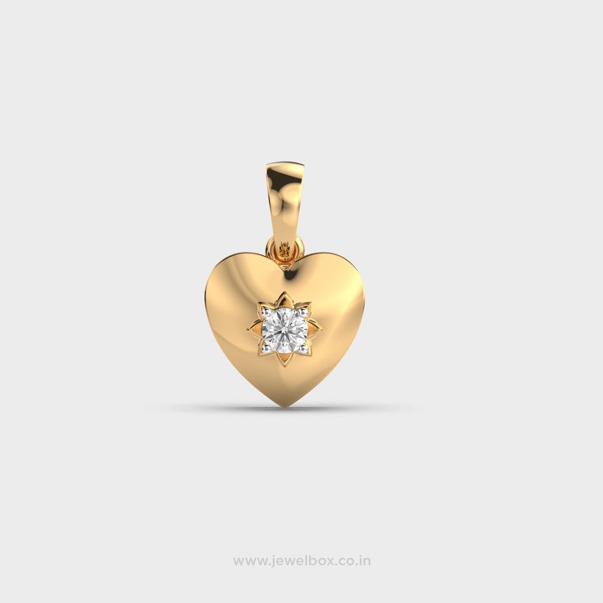 Little Happy Hearts Round Diamond Pendant For Kids