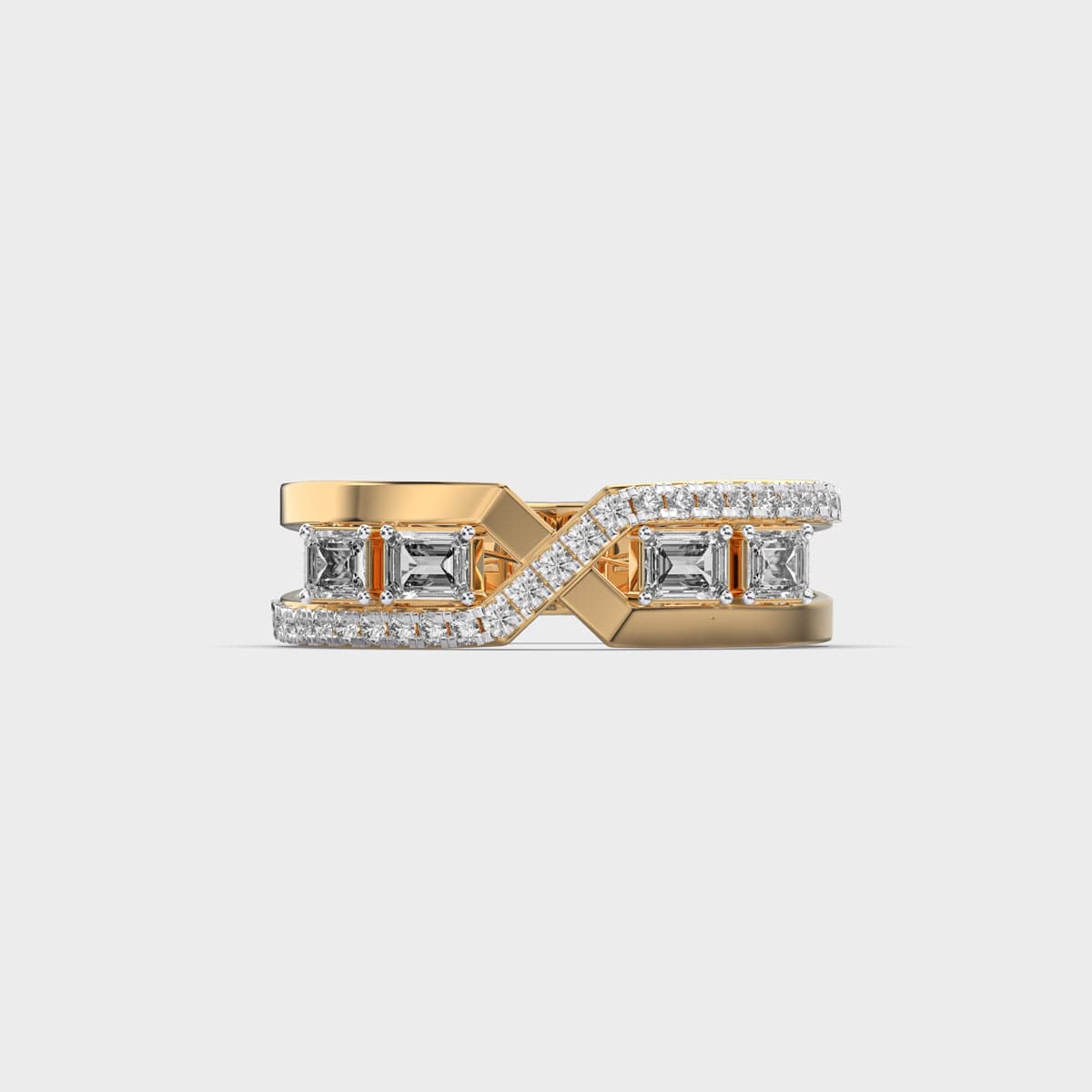 Shapes of Royalty Diamond Cluster Ring