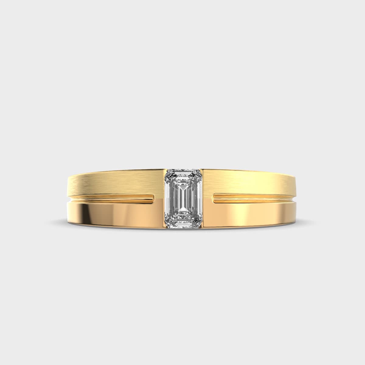 Regal Love Emerald Diamond Band Ring