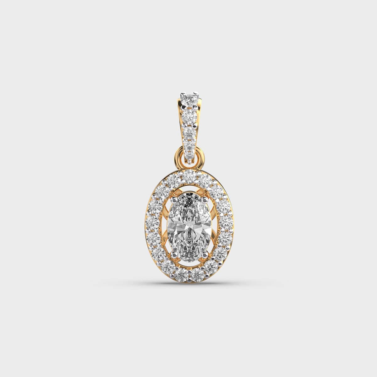 Classique Oval Diamond Pendant