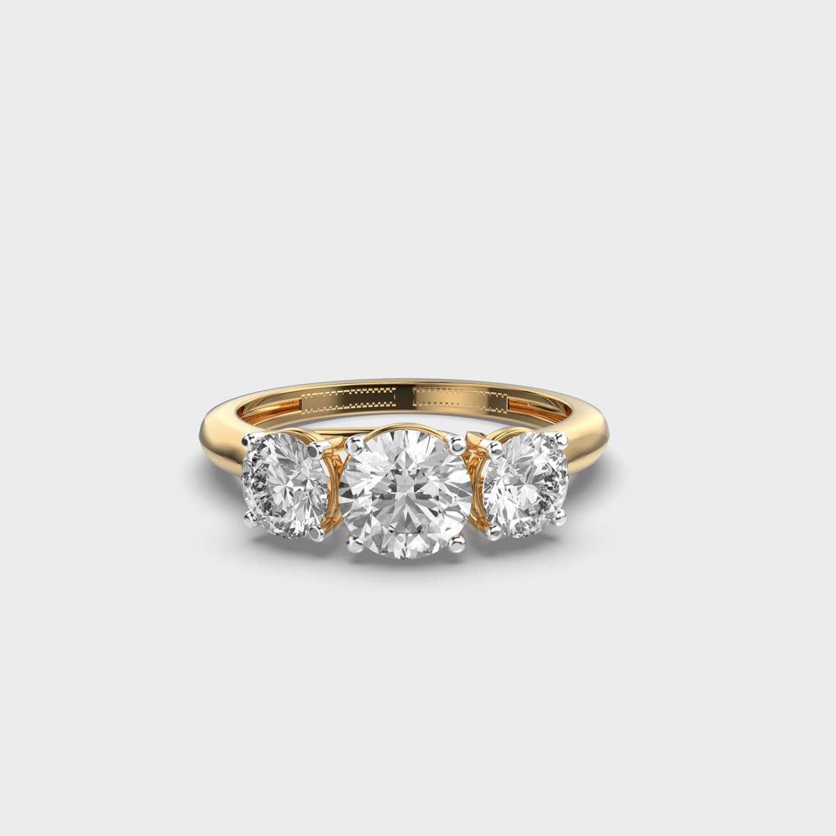 Tres Cluster Diamond Band Ring