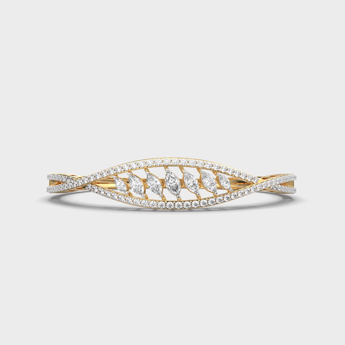 Waves of Harmony Diamond Cluster Bracelet