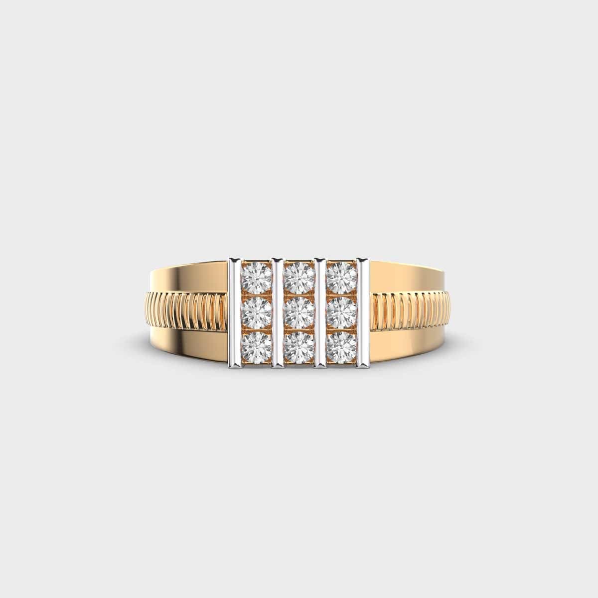Saviour Tri Line Men's Diamond Ring