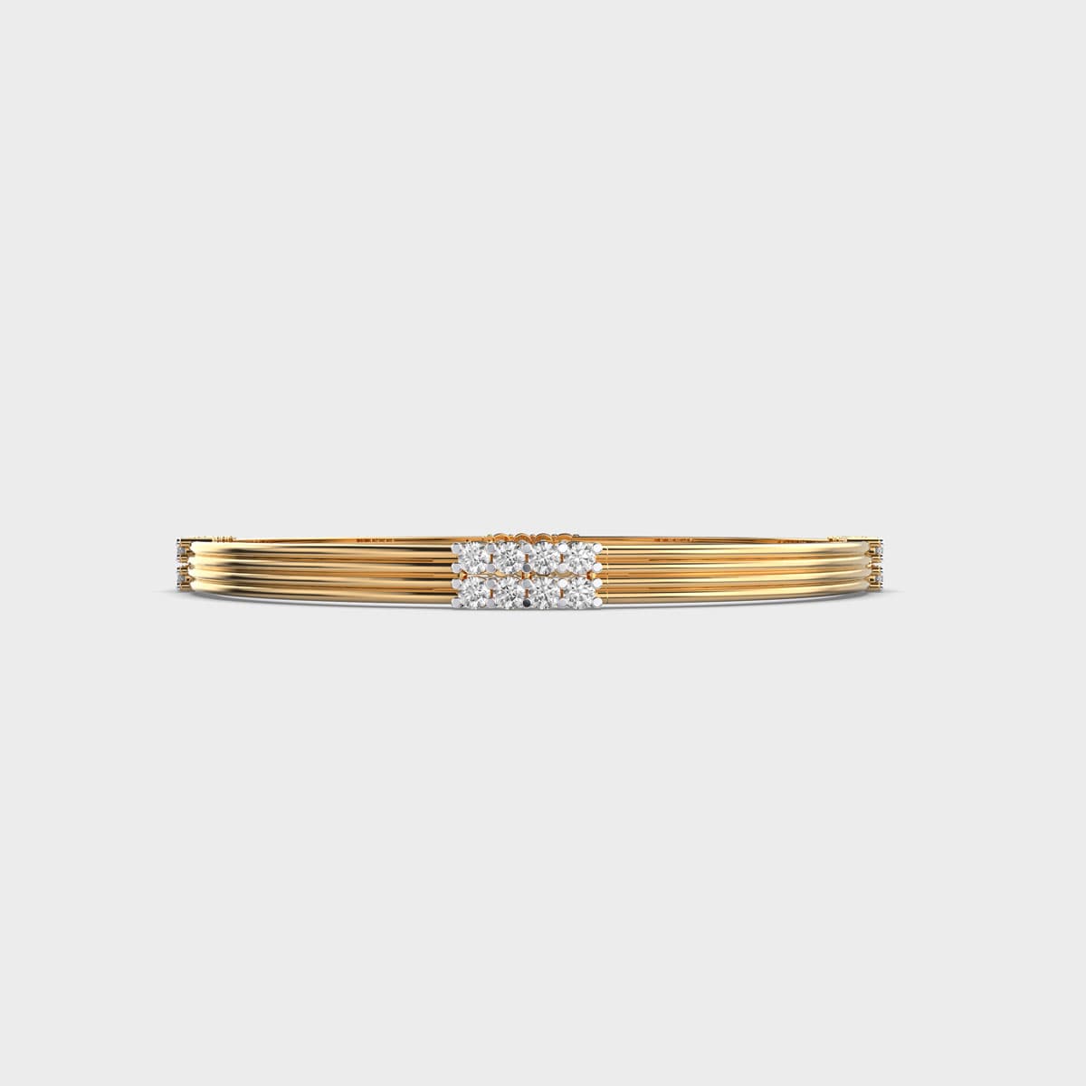 Shining Amour Round Diamond Bangle