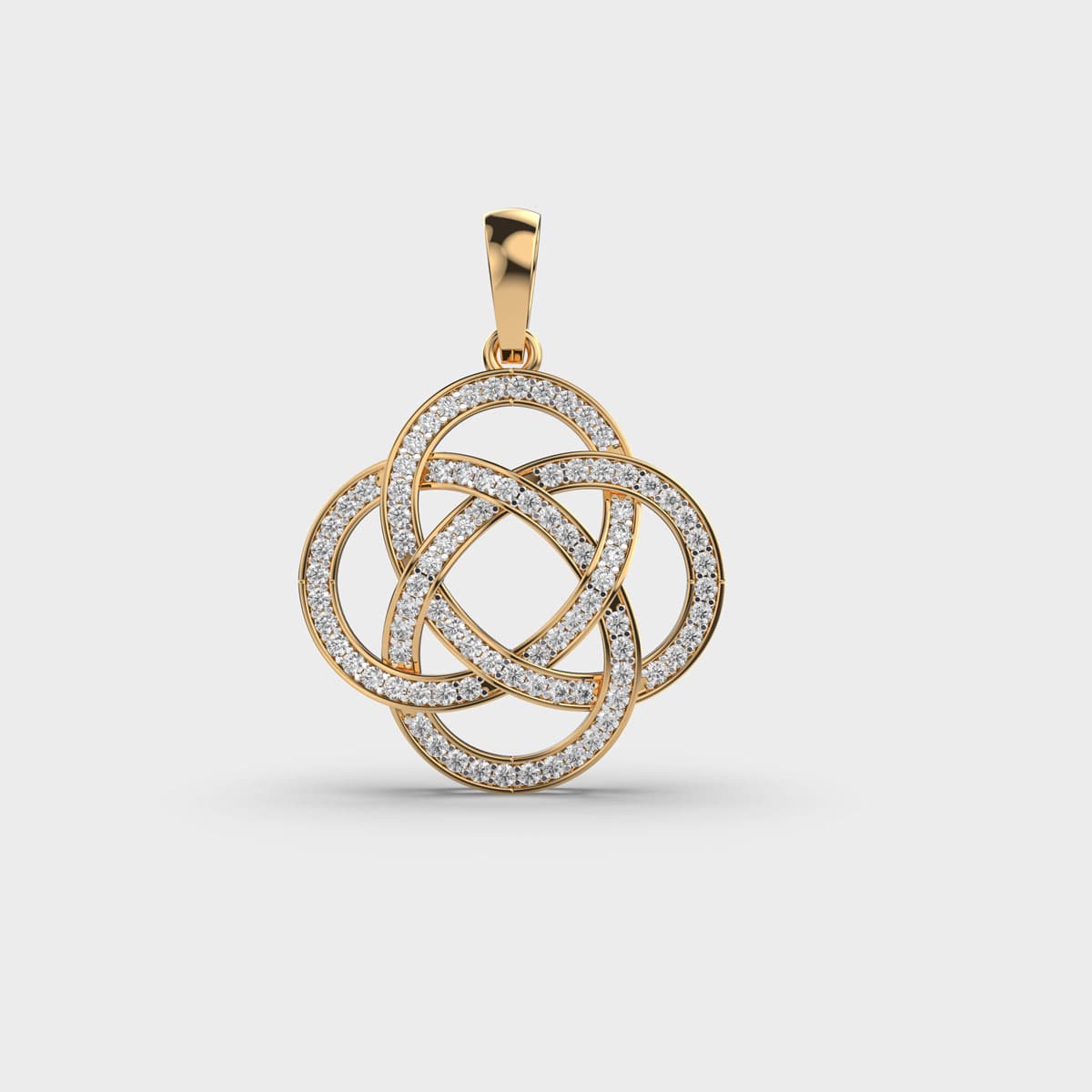 Celtic Symbol Divine Diamond Pendant Without Chain
