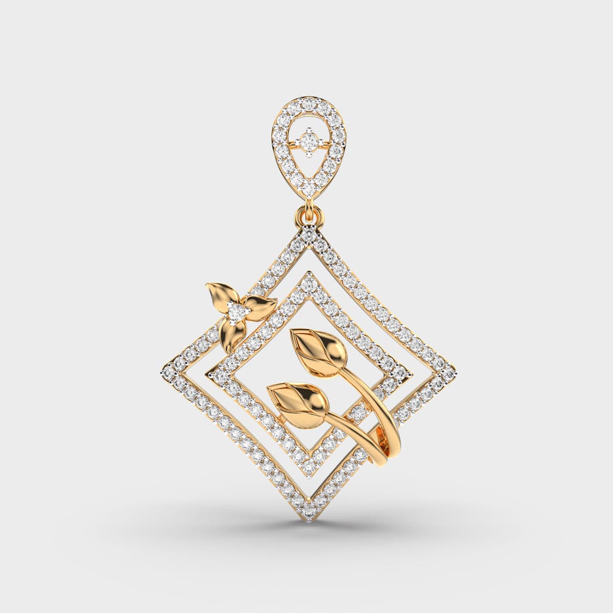 Diamond Flora And Fauna Pendant Without Chain
