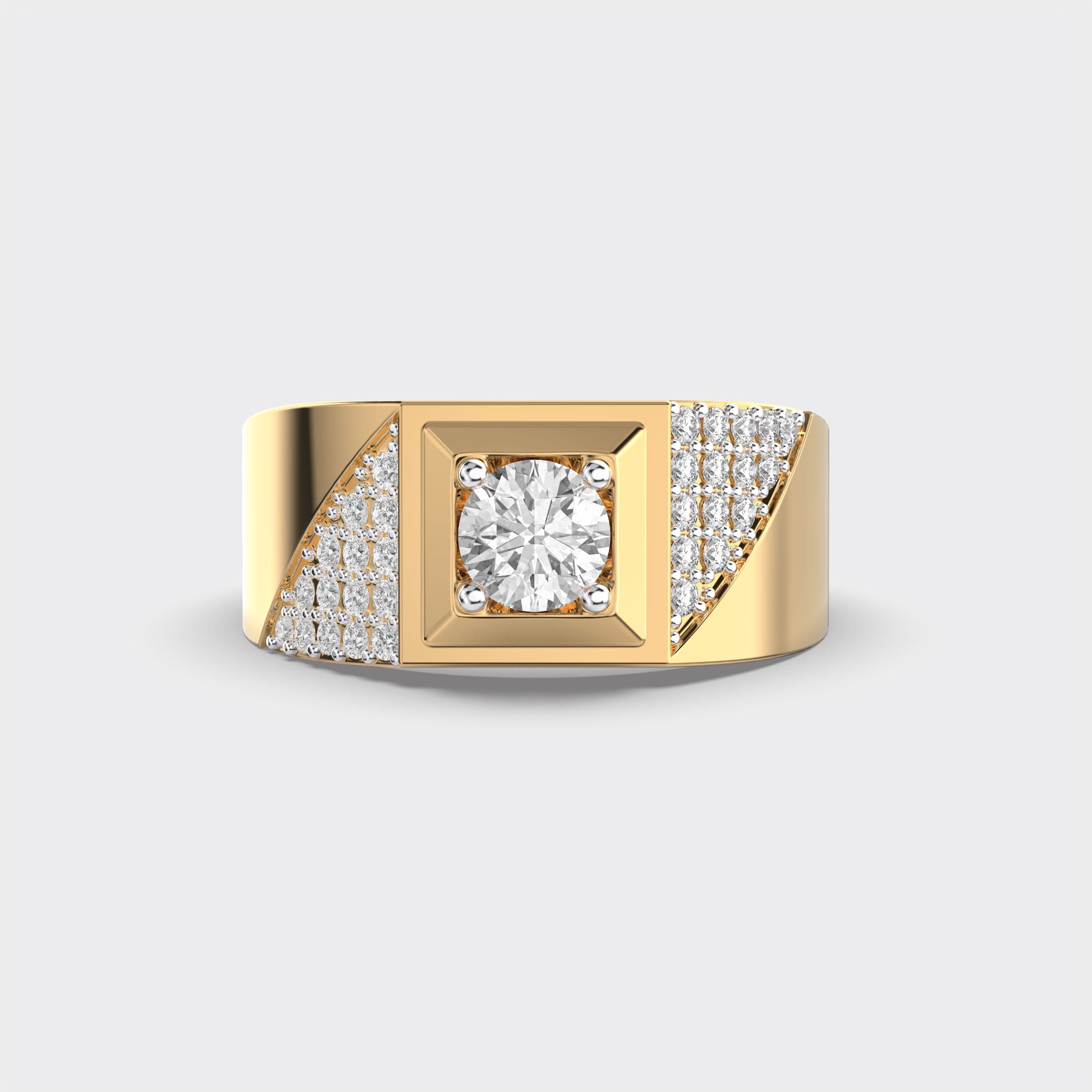 Sync Point Diamond Ring For Men