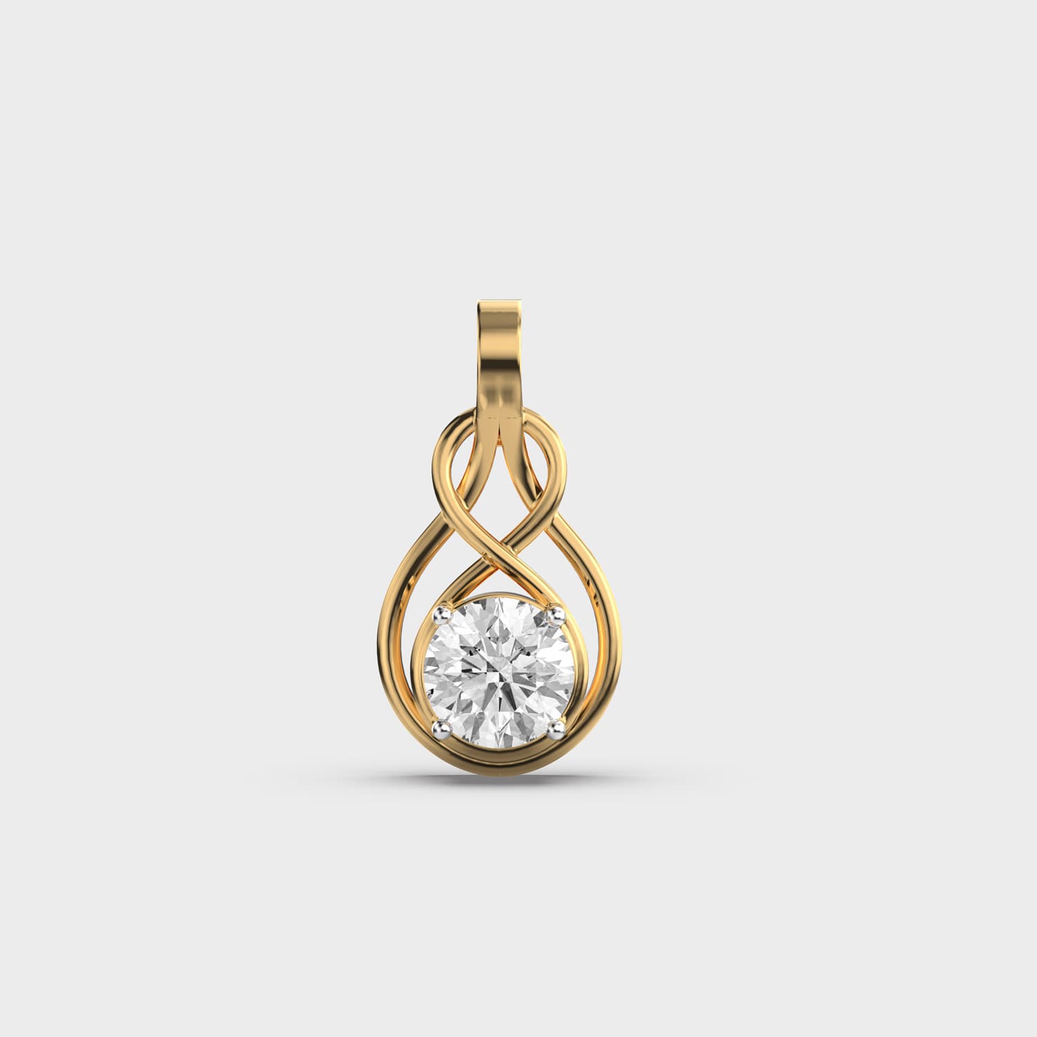 Infinity Knot Diamond Pendant