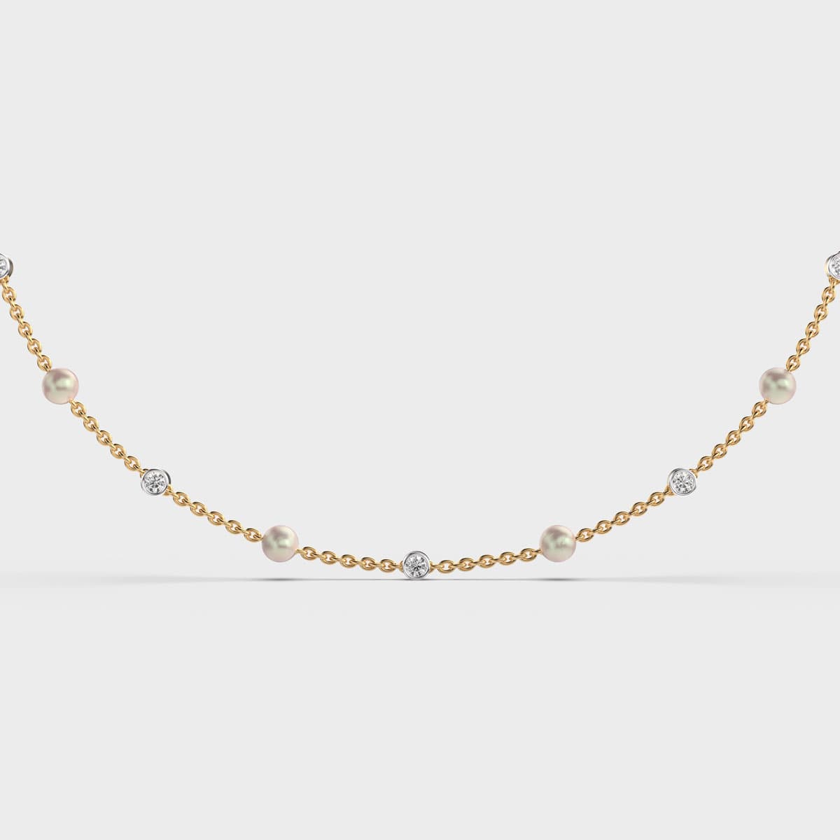 Elegant Pearl and Diamond Necklace