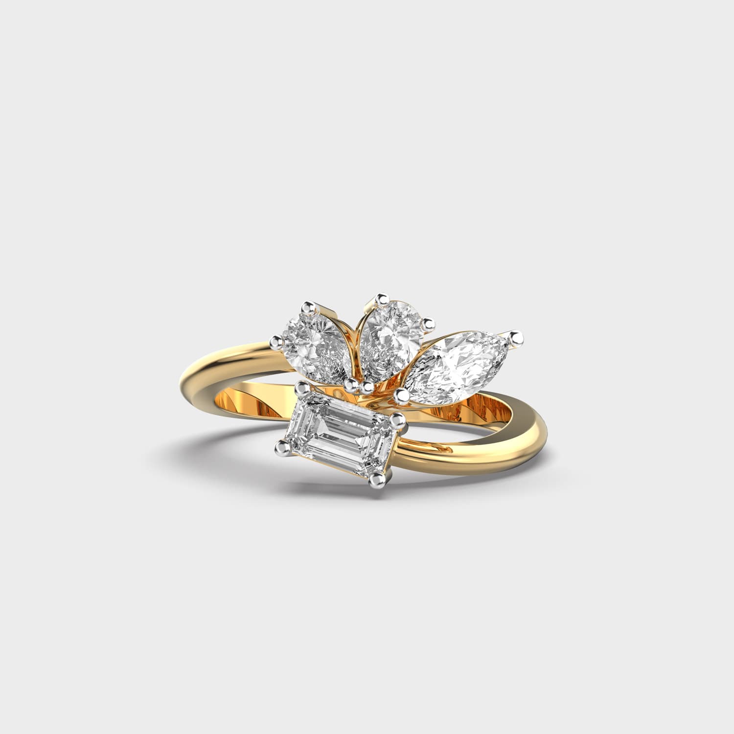 Pretty Butterfly Diamond Ring
