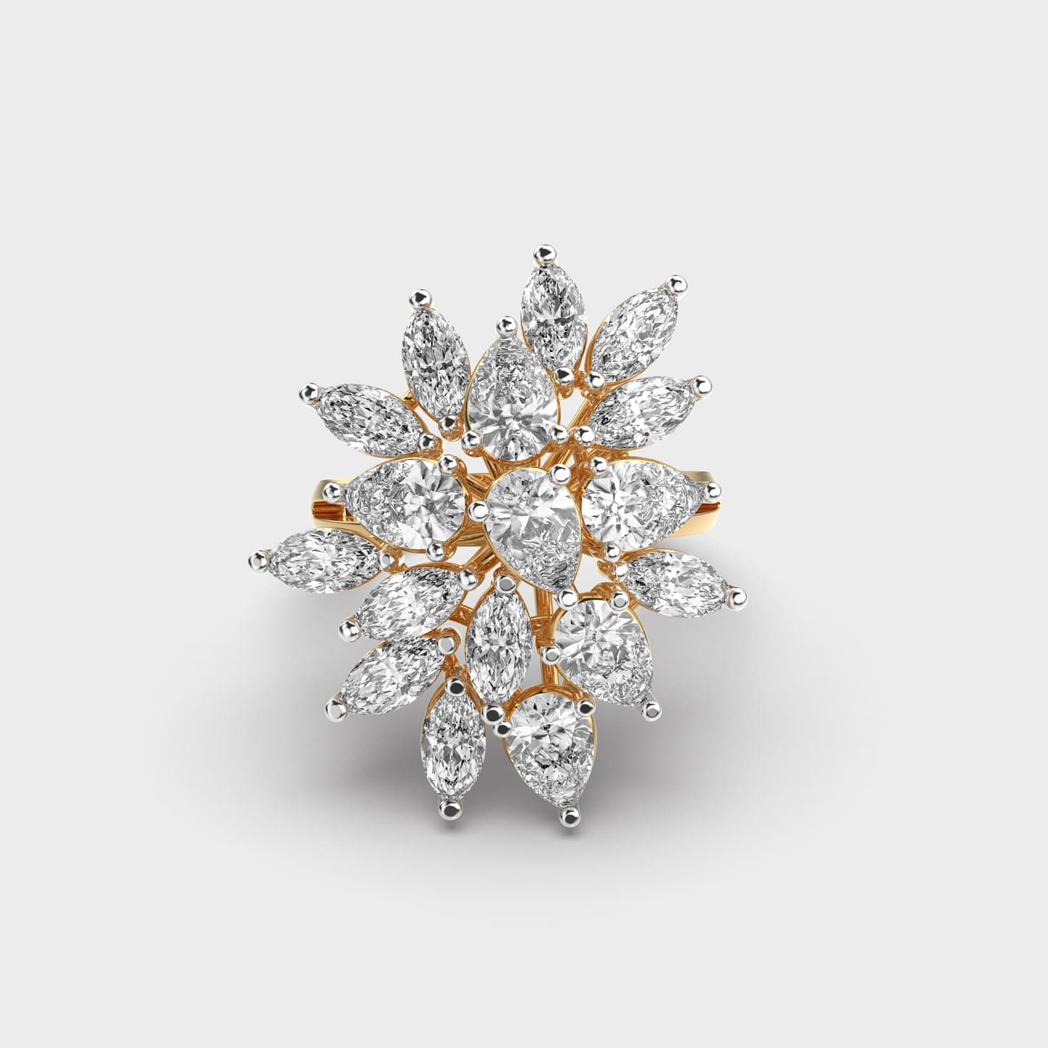 Jasmine Pear and Marquise Cut Diamond Ring