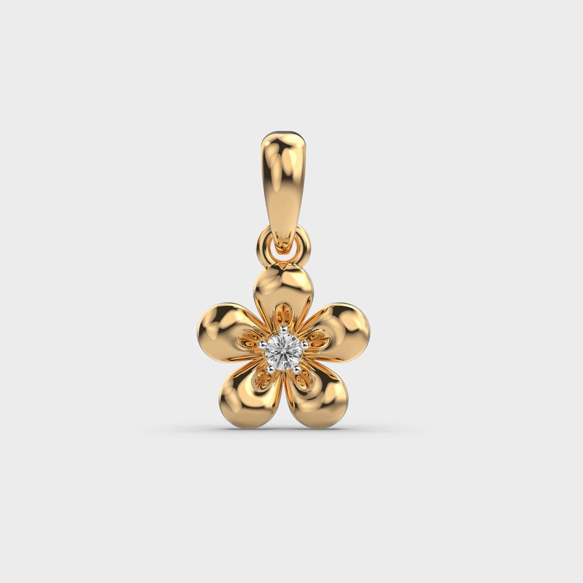 Tinker Flower Diamond Pendant For Kids