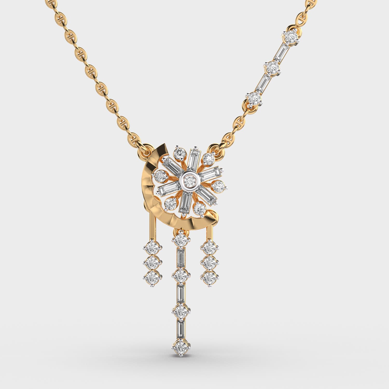 Floral Diamond Pendant
