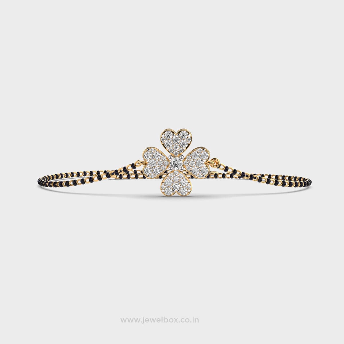 Four-Leaf Clover Mangalsutra Bracelet